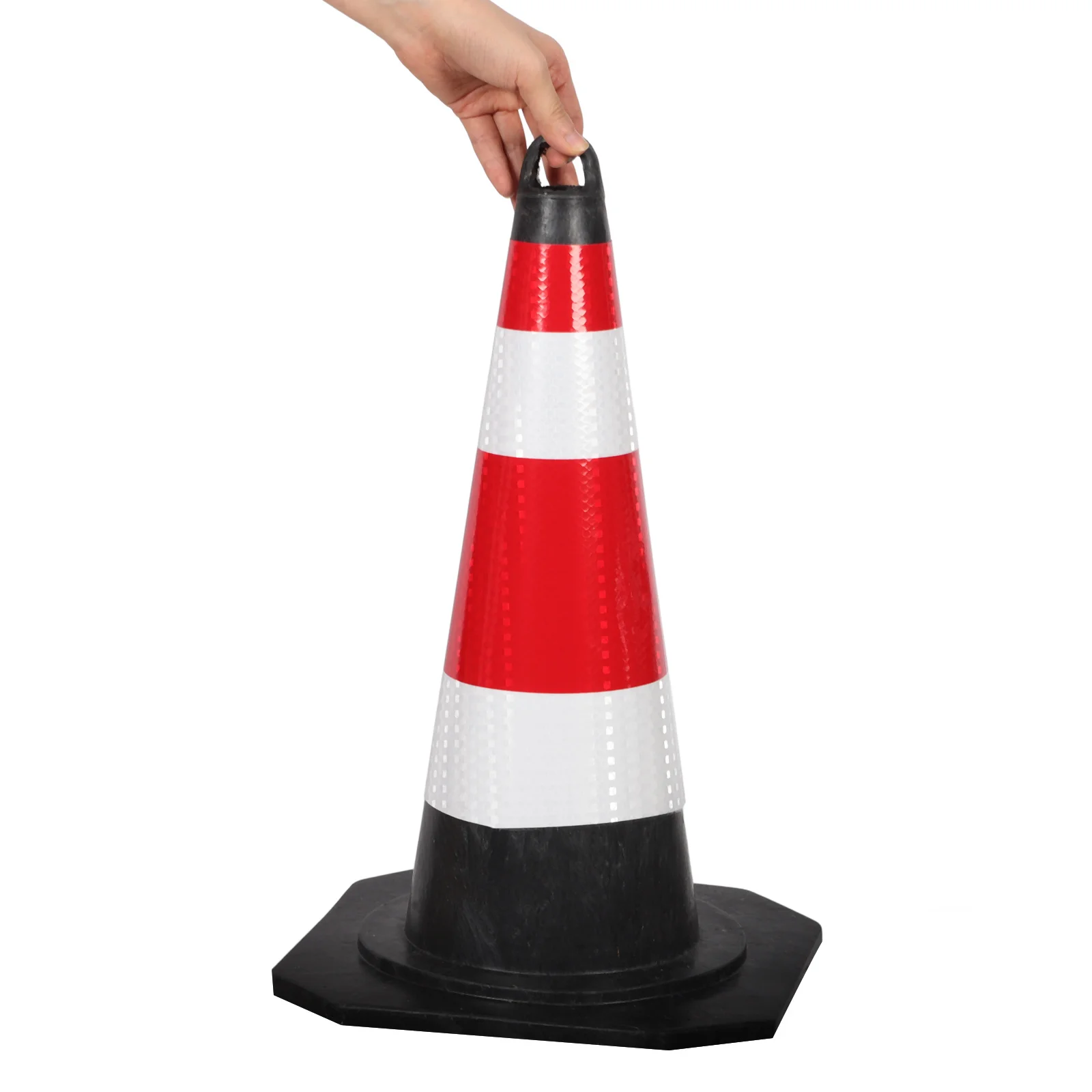 Reflective Traffic Cone Sturdy Base Durable for Road Construction Parking Lot Safety Barrier Outdoor Training Cone