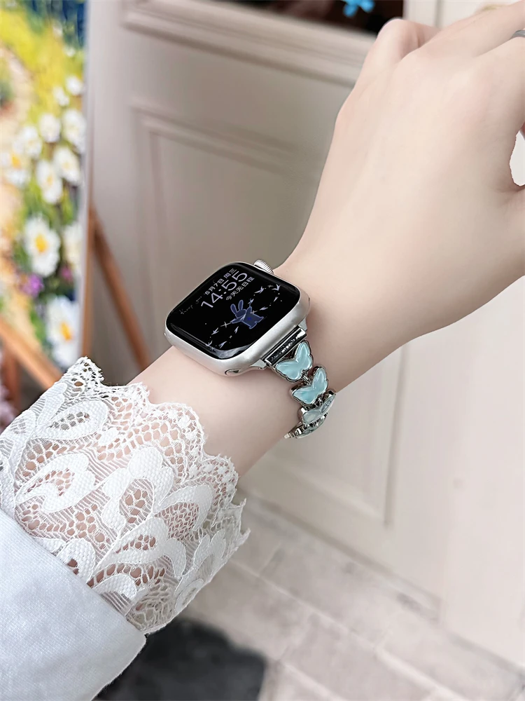 Bracciale in acciaio inossidabile di qualità alla moda per cinturino Apple Watch serie 8/7/6/10 40mm 41mm 38mm 42mm 44mm 45mm 46mm