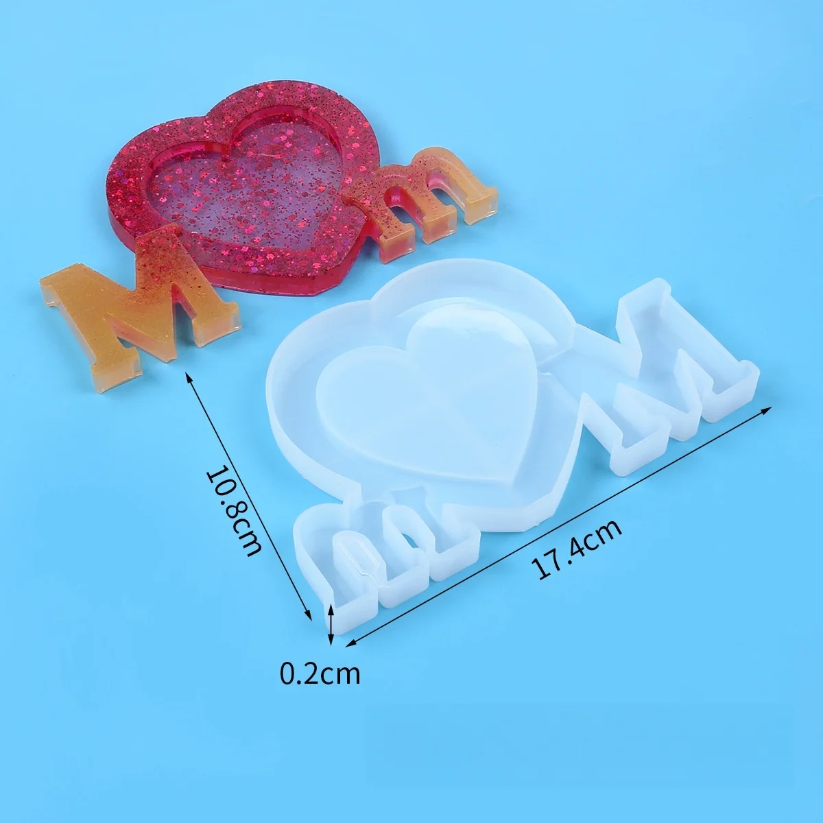 Letter Mm Epoxy Resin Silicone Mold Diy Mother'S Day Valentine'S Day Gift Home Crafts, Flipping Molds, Decoration Making Tools