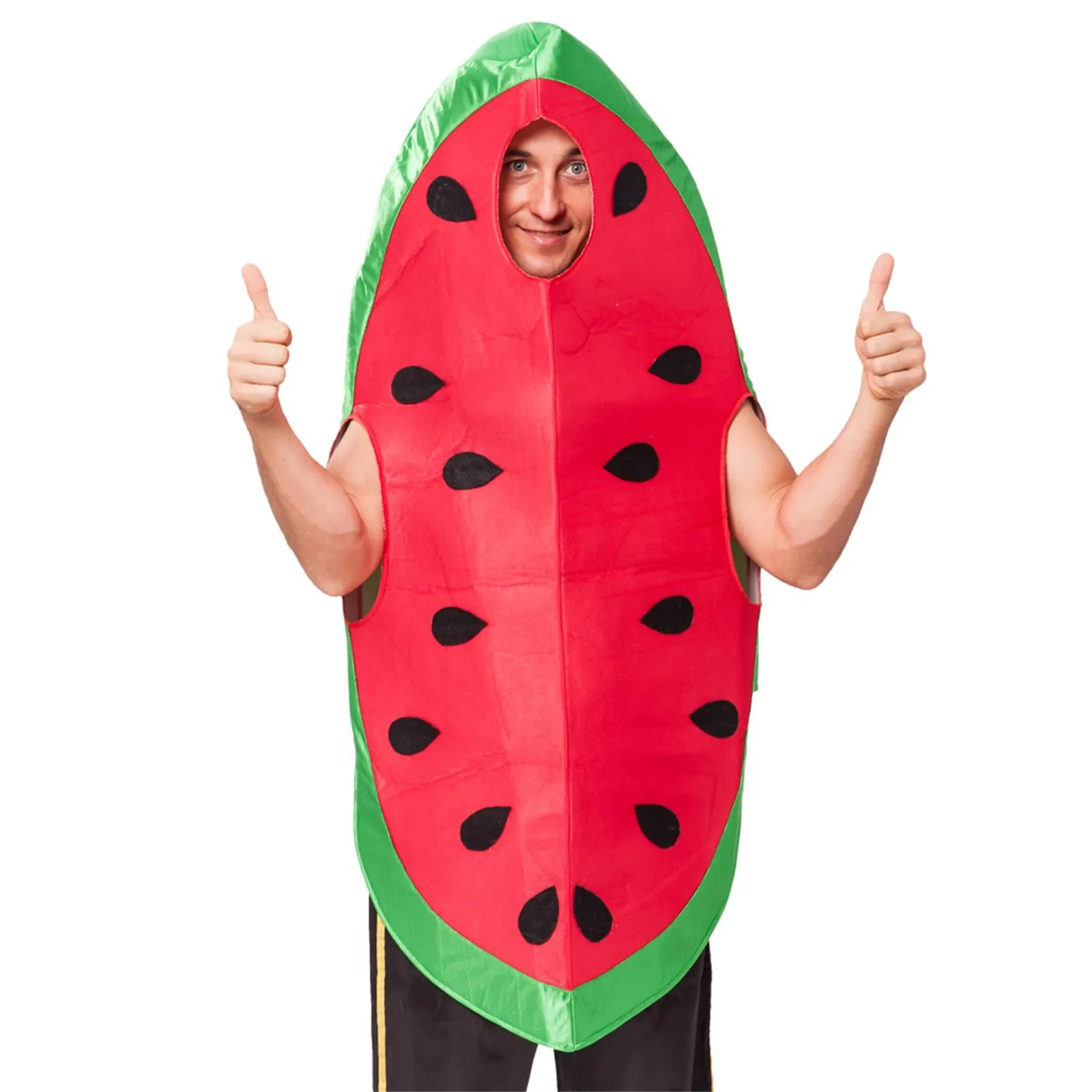 Watermelon Costume Men Fruit Costume Funny Outfit Halloween Party Adult Blue Tunic Men Medieval Party Performance Costume