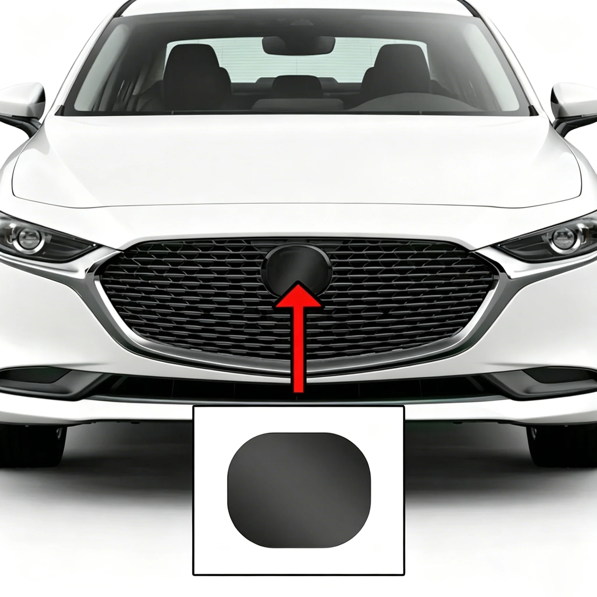 Für Mazda 3 2019-2025 TPU PPF Schutzfolie Kratzfeste Außenzubehör Styling Auto Frontemblem Vorgeschnitten