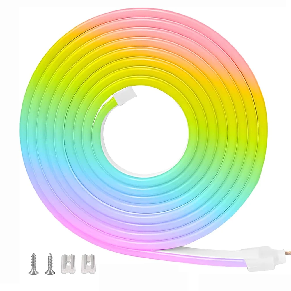 1/2/3/4/5M LED Neon Light Strip RGBIC USB DC5V Bluetooth APP Control Waterproof Led Magic Strip Lighting Music Sync For Party