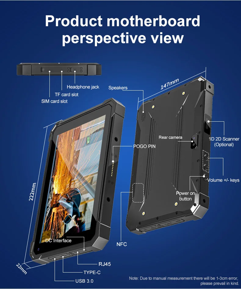 2025 OEM 8 بوصة Win10 N4120 8gb 128gb Ip67 مقاوم للماء رباعي النواة في الهواء الطلق أقراص متينة ويندوز كمبيوتر صغير لنافذة 10pro