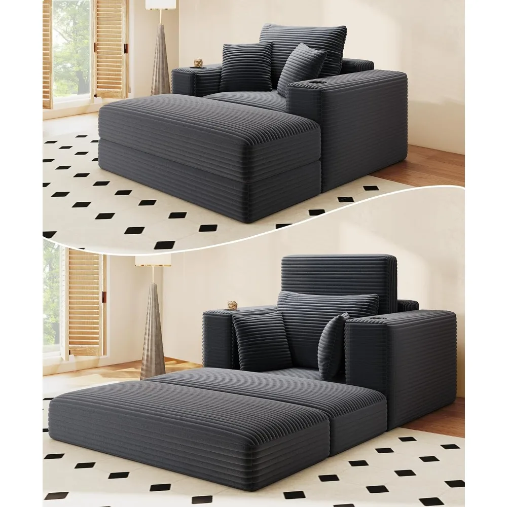 62" Chaise Lounge C… - image