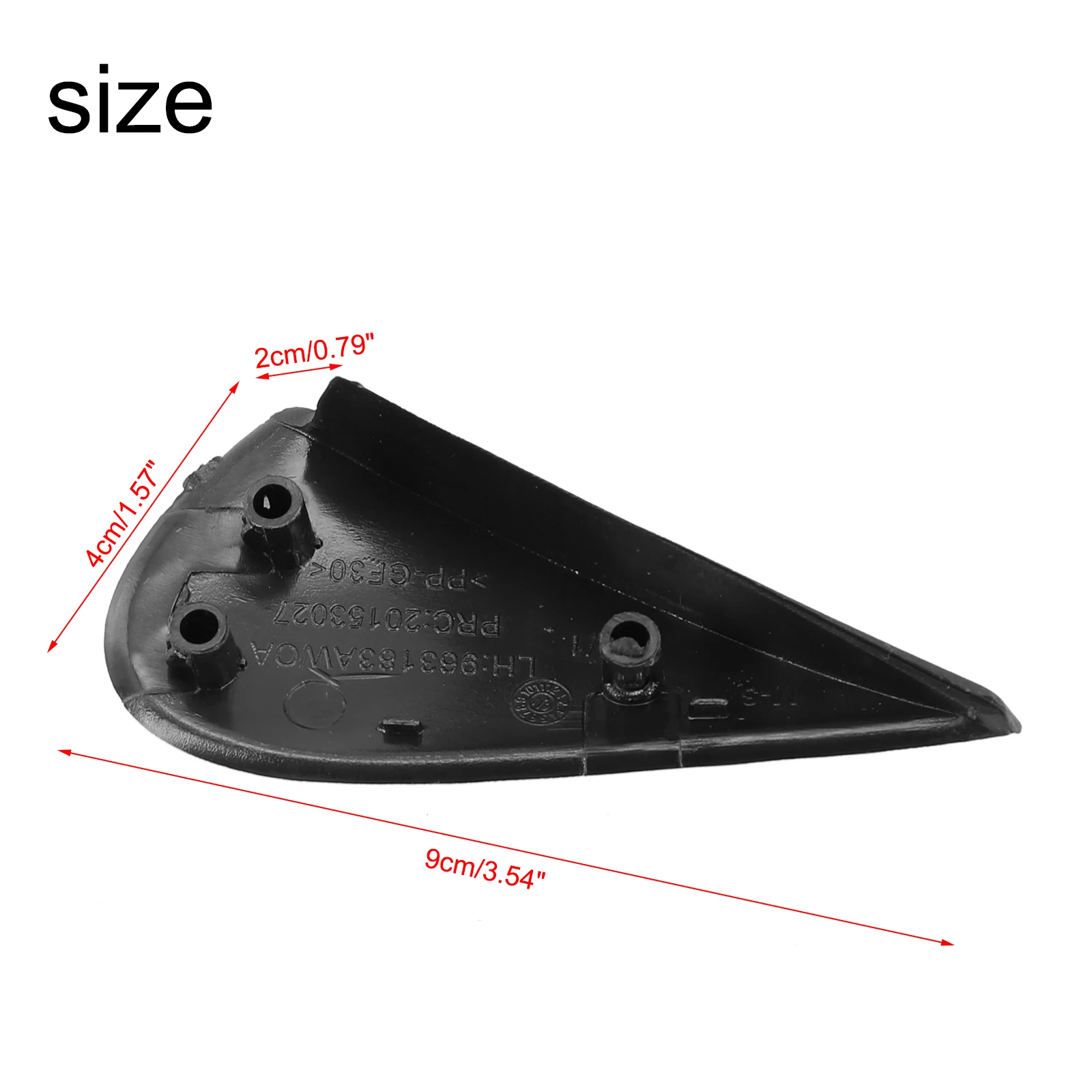 0 0 001 Pair Car Side Mirror Corner Triangle Fender Cover Trim For Nissan Versa 2012-19 Mirror Corner Triangle Fender Cover Trim