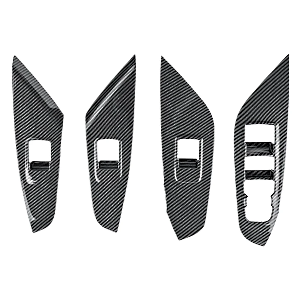 Window Lift Switch Panel Cover Trim For Trax 2023-2024 Carbon Fiber Car Interior Door Handle Panel Pull Trim Cover