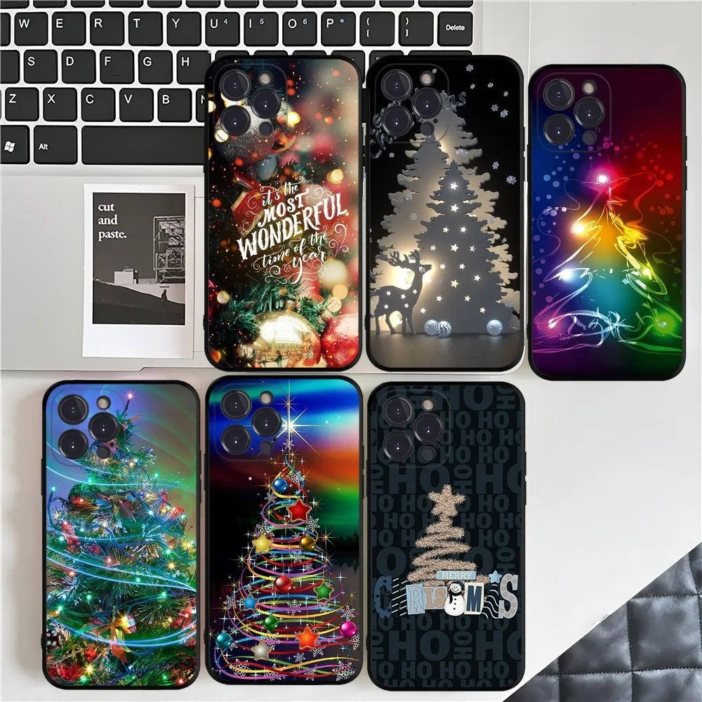 Merry Christmas Tree Phone Case for iPhone 15 8 7 6 6S Plus X SE 2020 XR XS 14 11 12 13 Mini Pro Max Mobile Case