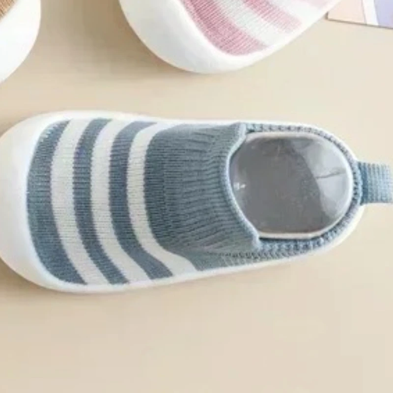 

Korean Style Striped Spring and Summer Children's Indoor Shoes Wear-resistant Non-slip Baby Socks Shoes Infant Shoes
