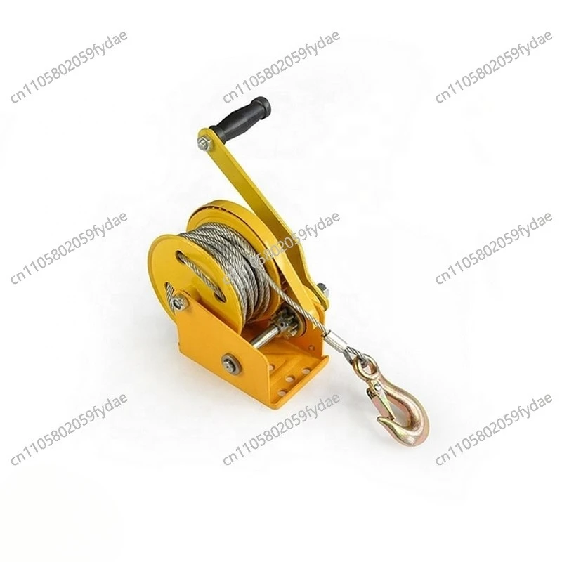 manual 1815-pound powder-coated variable speed automatic brake winch with gear ratio 4.1:1, 15m marine rope