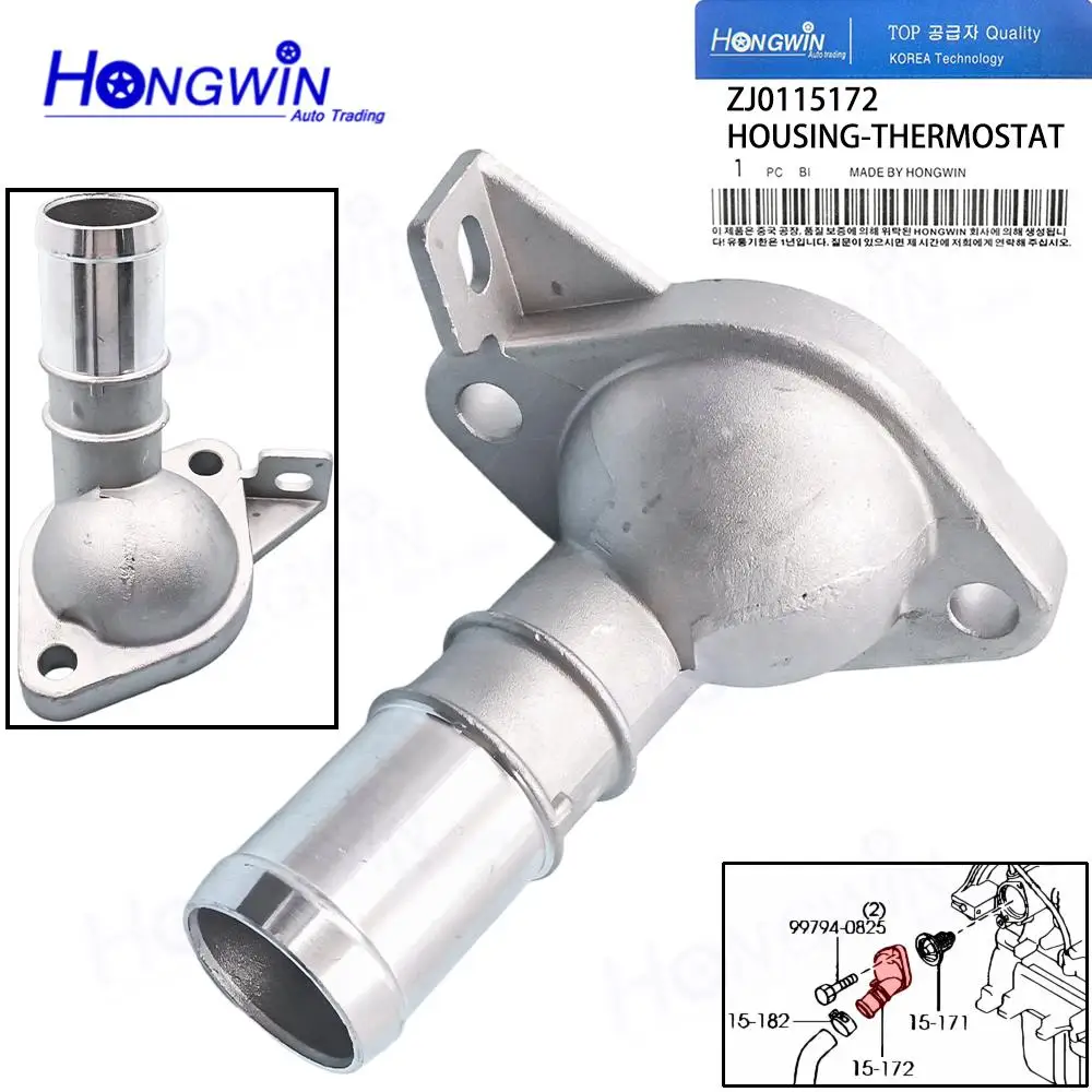 ZJ0115172 ZJ01-15-171 Engine Coolant Thermostat Housing Cover For Mazda 2 Sport 3 Base Neo Axela 15F 15X 20E Demio Verisa L C