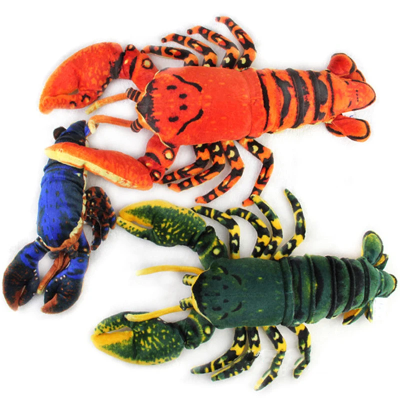 Simulated Animal Lobster Palinuridae Shrimp Crayfish Wild Nature Sea Ocean Plush Toy Doll Girl Boy Aquarium Marine Park Gift