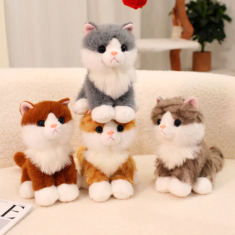Simulation Katze Puppe Sanfte Und Bequeme Lifelke Puppe Stofftier Katze Hause Ornament Urlaub Überraschung Geschenk – Detail 2
