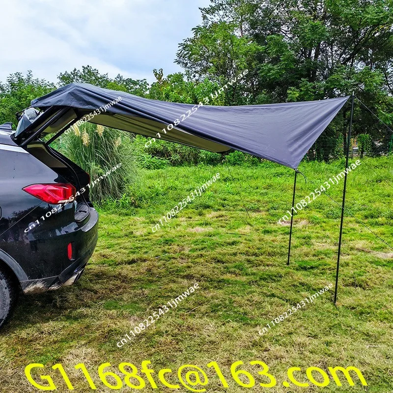 Outdoor Self-driving Tour Suction Cup Sunscreen Silver-coated Vinyl Awning