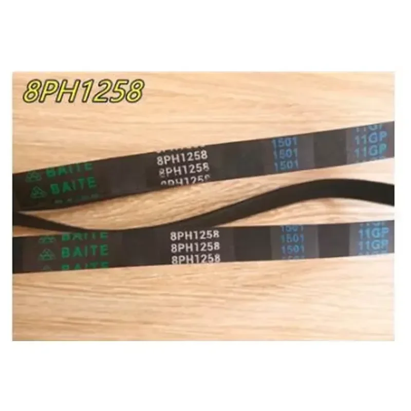 for 8PH1258 Poly V Belt Heavy Duty Ribbed Drive Strap High Tension Rubber Transmission Component Long Lasting Engine