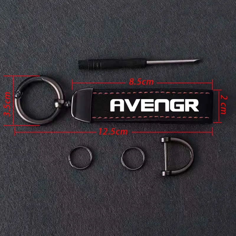 Luxury Men Women Keychain Creative DIY Keyring Car Key Chain Jewelry Gift Horseshoe Buckle For Dodge AVENGER Car Accessorie