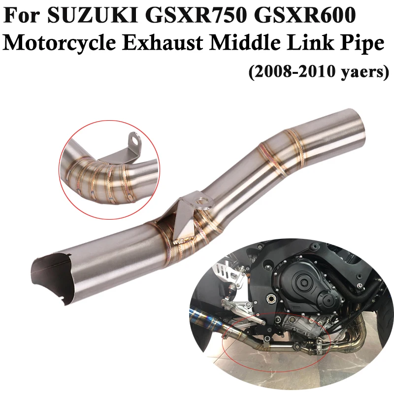 For SUZUKI GSXR 600 750 K8 K9 L1 GSXR750 GSXR600 2008 2019 2010 Motorcycle Exhaust Escape Mid Link Pipe Connect Original Muffler