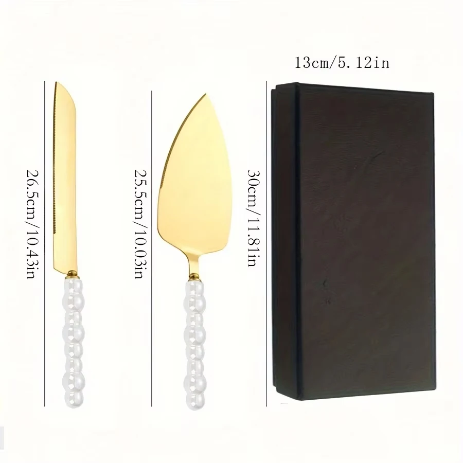 Cake Knife and Shovel Server Set, suitable for Christmas, Thanksgiving, weddings, engagements, birthday parties