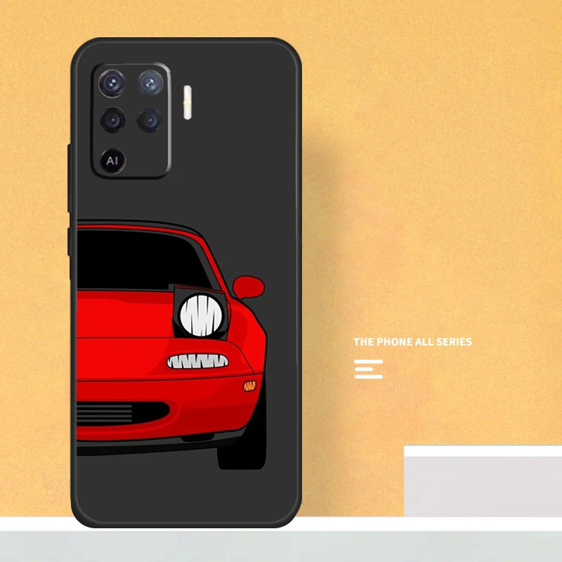 Miata Mx5 Na Red For OPPO A15 A16 A17 A98 A78 A58 A54 A74 A94 A53S A57S A52 A72 A77 A5 A9 A53 A76 A96 Case