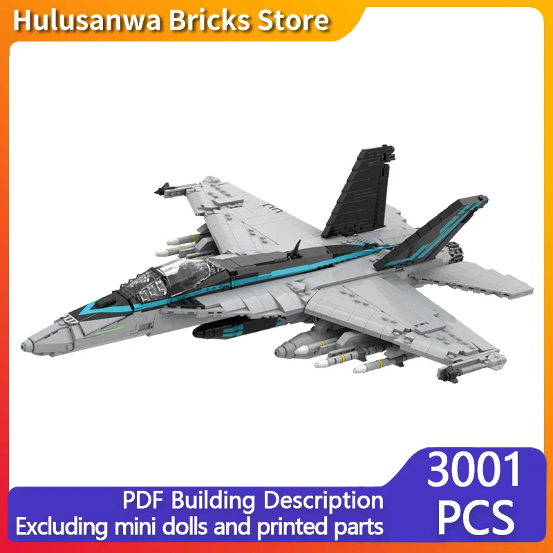 

Модель военного истребителя F/A-18E, конструктор MOC, военная техника, модульная технология, подарок, праздничный набор для сборки, детская игрушка
