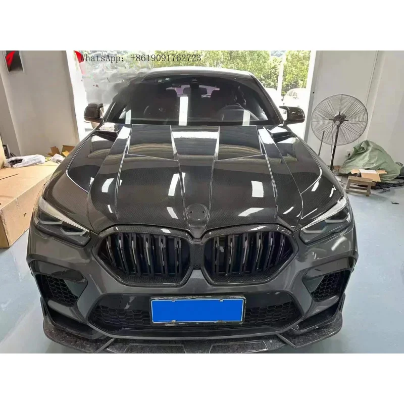 

LD Style Dry Carbon Fiber Front Engine Hood Bonnet Cover Kit for X5 G05 X6 G06 X5M F95 X6M F96 - Auto Accessory