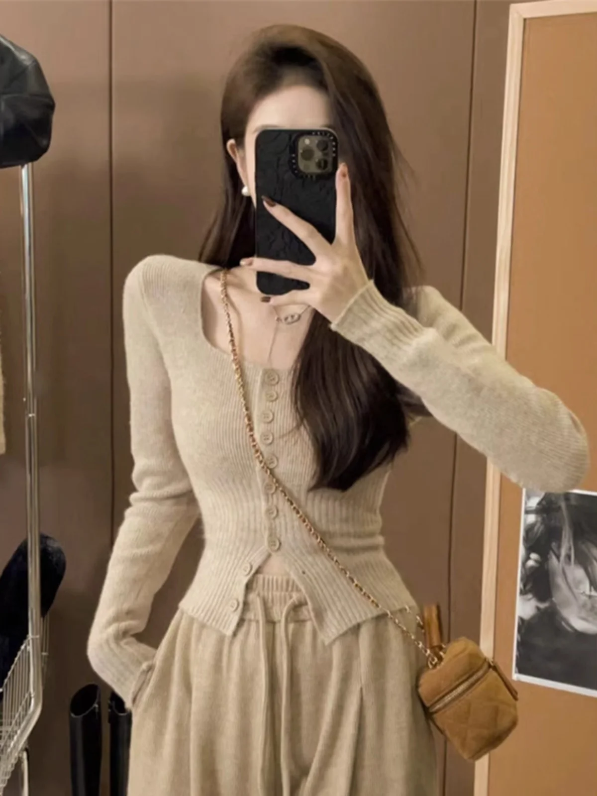 

Sweaters Jumpers Cardigans Womens For Woman Short Textured Contrast Fair Isle Fitted Japanese Style Harajuku Kawaii Cute Sweet