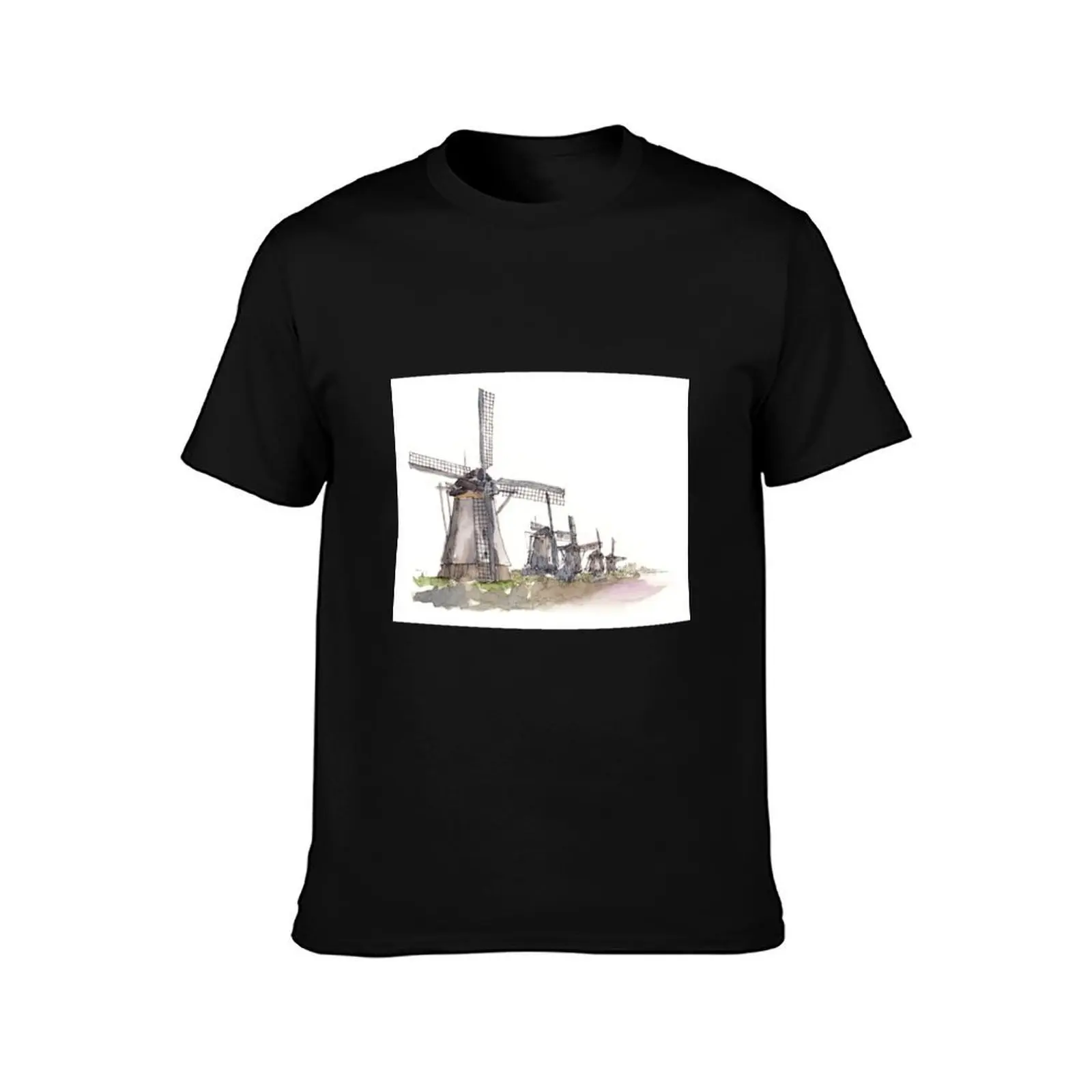 Windmills Of My Mind T-Shirt Everyday Wear Basic Short Sleeve Top