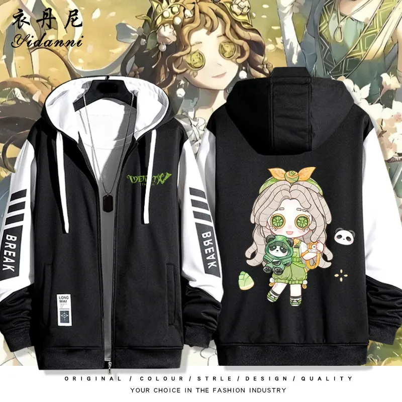 

Anime Identity Ⅴ Alice Dross Cosplay Costumes Printed Hoodie Unisex Loose Fit Jacket Autumn Man Women Zipper Coat Tops Halloween
