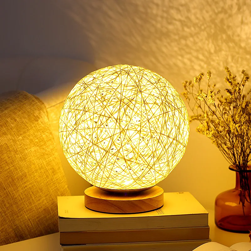 

Hemp ball rattan ball light LED night light bedroom study decoration starry sky atmosphere light children's night light gifts