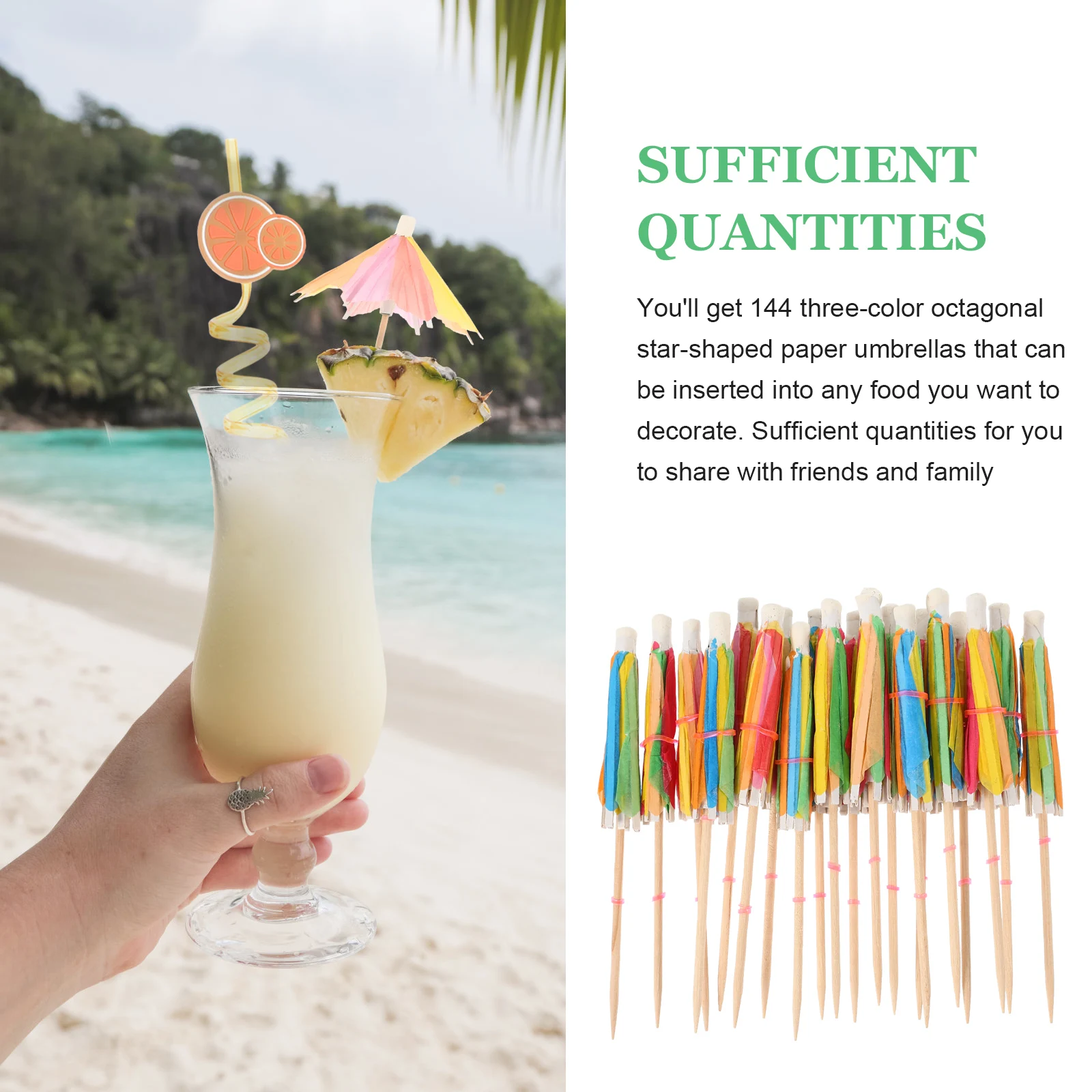 

Creative Umbrella Designed Cocktail Picks Portable Fruit Picks Party Multipurpose Disposable Food Sticks Cocktail Decoration