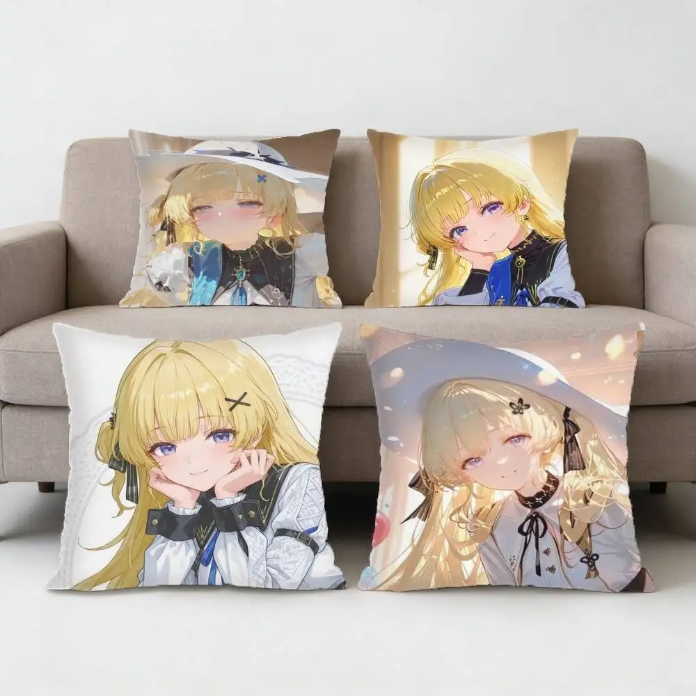 

Open world Game Wuthering Waves Phoebe Pillow Case Anti-dustmite Pillowcase Invisible zipper silkySofa cushion cover for bedroom