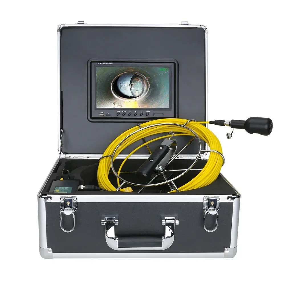 9 inch Dual Camera DVR 30M 1080P HD Dual Camera Lens Drain Sewer Pipeline Industrial Endoscope Pipe Inspection Video Camera