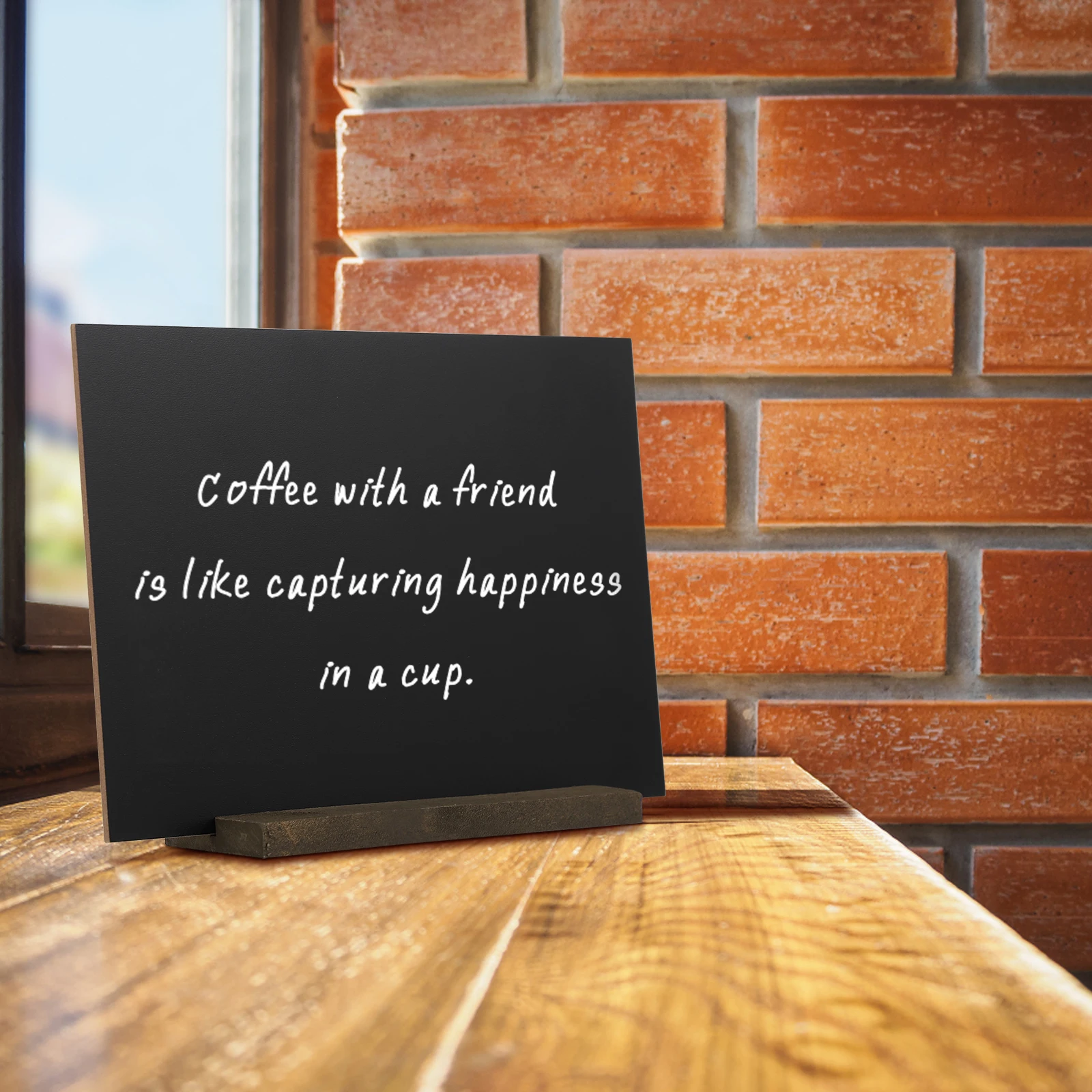 

Little Small Wooden Blackboard Ornaments Tabletop Chalkboard with Stand The Sign Message