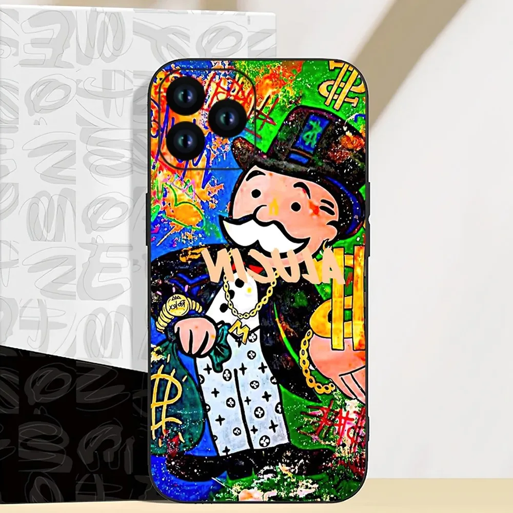 Cartoon Luxury Dollar Monopolys Phone Case For iPhone 11 12 13 14 15 Mini Pro XS Max X S Plus XR Shell