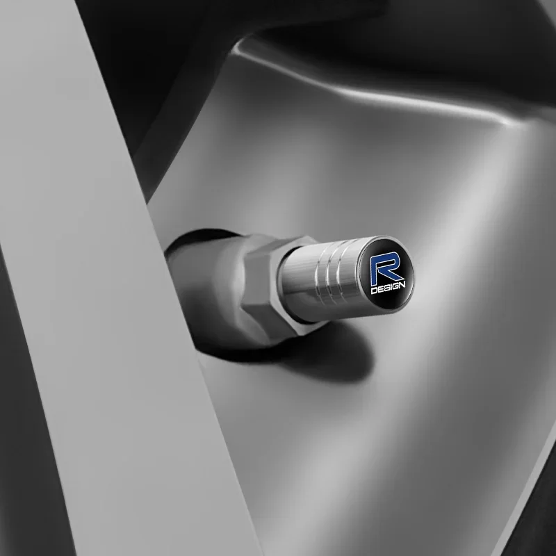 4 قطعة جديد الألومنيوم سيارة شارة عجلة الإطارات صمام الهواء قبعات الجذعية غطاء لفولفو S80L XC60 XC90 S40 S60 S80 V40 V50 اكسسوارات #3