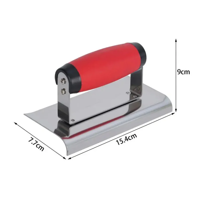 diyグレードステンレス鋼製セメントトリミングトロウェル、完璧な仕上げのためのコンクリートエッジャー、建築工具