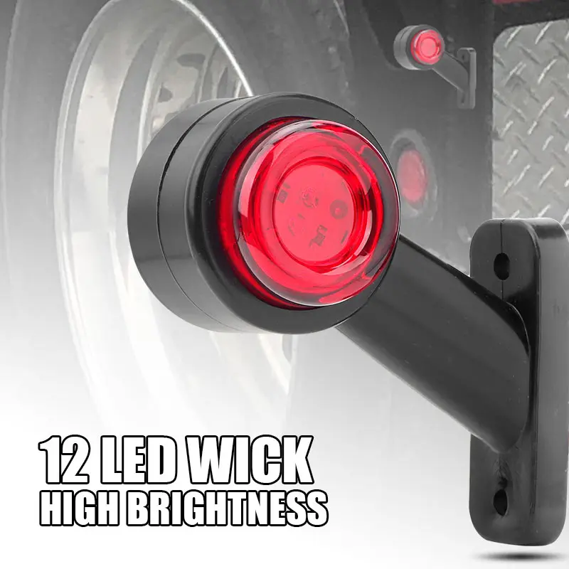 2PCS Trailer Dual Face LED Side Marker Light for Car Truck Lorry Van LED Position Light Side Clearance Lights Taillight