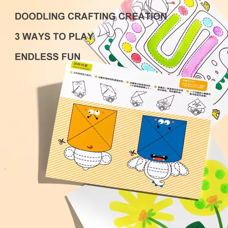 Mideer Magiczna Książeczka do Malowania Kropkami dla Dzieci, Zabawki do Malowania Kropkami, Książka do Kolorowania Graffiti dla Niemowląt i Dzieci od 2 Lat