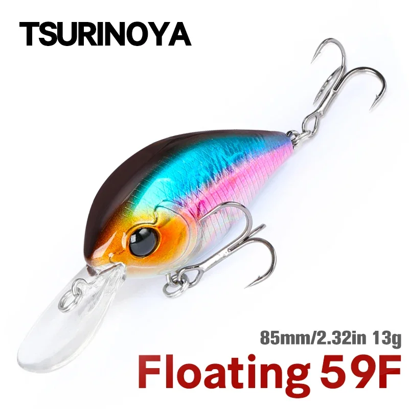 TSURINOYA 59F 59 مللي متر 13 جرام كرانكبيت العائمة الصيد إغراء شارم باس بايك الطعم الثابت 1.5-2.5 متر التنغستن الصلب الاصطناعي كرنك