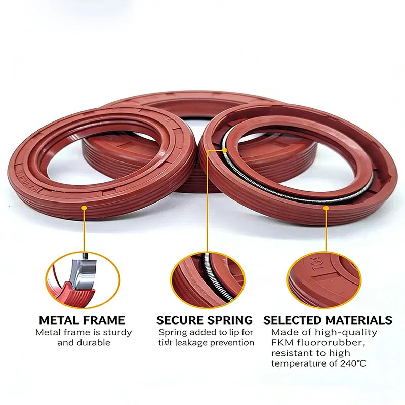 Skeleton oil seal, fluororubber TC, complete range of models, high temperature acid and alkali resistant oil seal, 1 piece