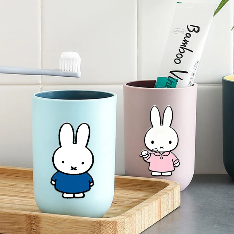 Miffy Series Wash Tooth Mug Multifunction Toothbrush Holder Portable Travel Washing Water Cup Bathroom Supplies Birthday Gift