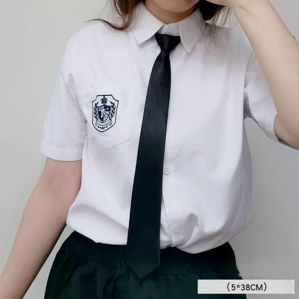 

Лидер продаж, унисекс, униформа, черный зажим для галстука, матовый костюм, галстуки на молнии, простые галстуки для ленивого шеи, студенческие галстуки