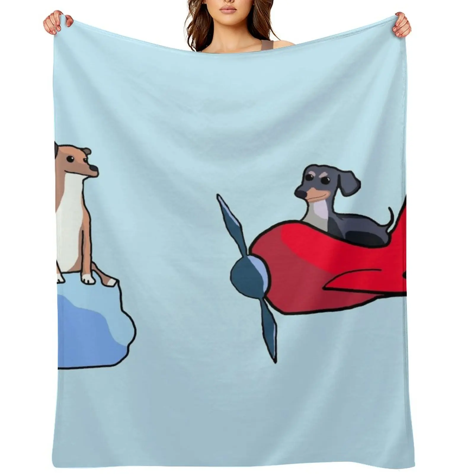 The Dog of Wisdom Throw Blanket Summer Beddings Vintage Thins Luxury Designer Luxury Throw halloween Blankets