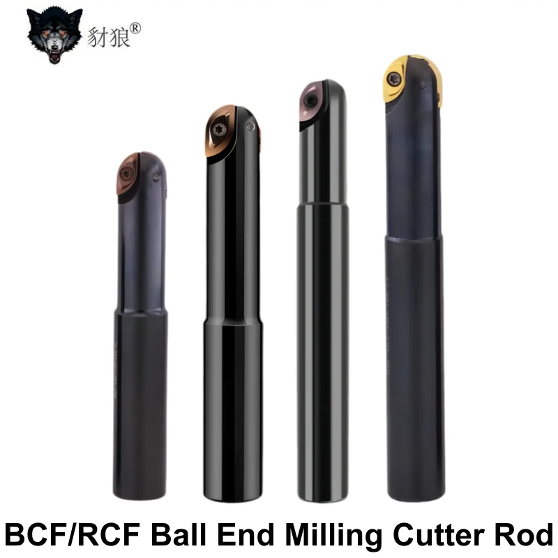 

BCF RCF Ball Nose Tool Holders (BCF-R8/R10/R12.5/R15/R20) Machining Center Cutting Tools Hard Metal Willow Leaf Shaped Insert
