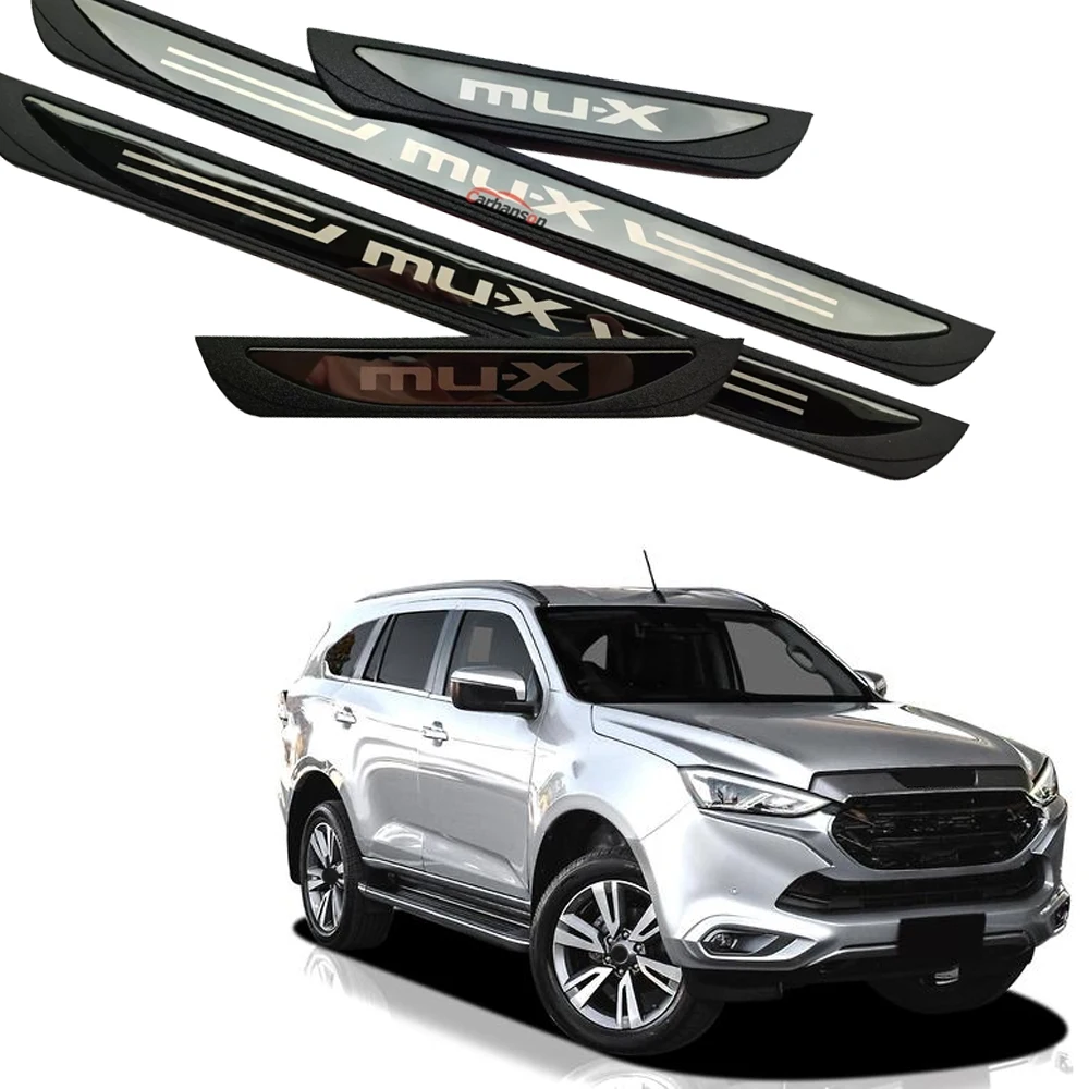 For Isuzu MUX MU-X 2022 2023 2024 Protector Scuff Plate Car Door Sill Pedal Accessories Auto Threshold Stickers Trim Styling