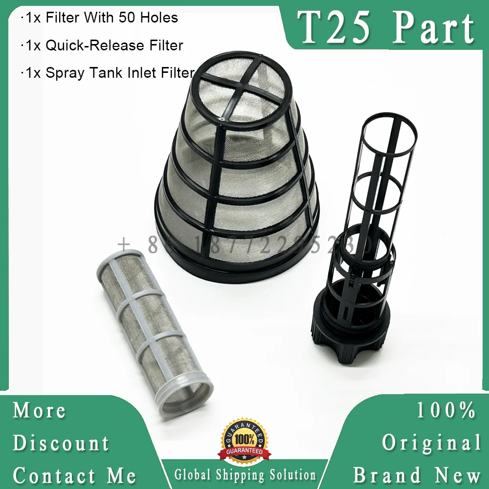 T25 suku cadang Filter tangki air asli, 3 buah Set untuk Dji T20P/T25/T40/T50 suku cadang perbaikan Aksesori Drone pertanian