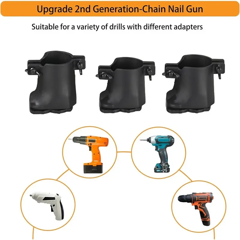 Automatic Chain Nail Gun Adapter Screw Gun Auto Feed Attachment, Automatic Electric Drill Screw Gun Collated