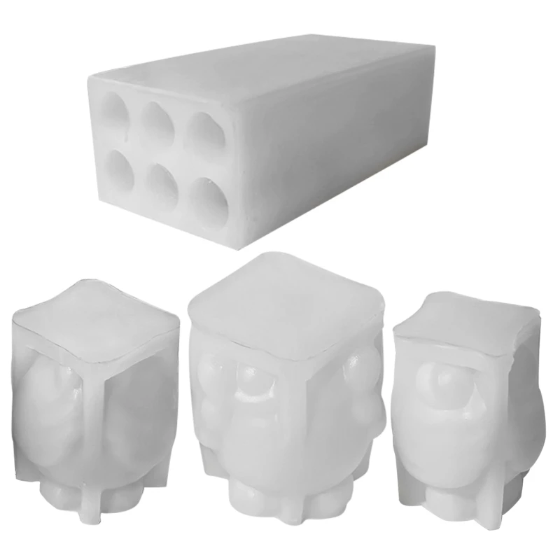 

Efficient 6Cavity Mold Beautiful Owl Hoder Mold for Craft Projects