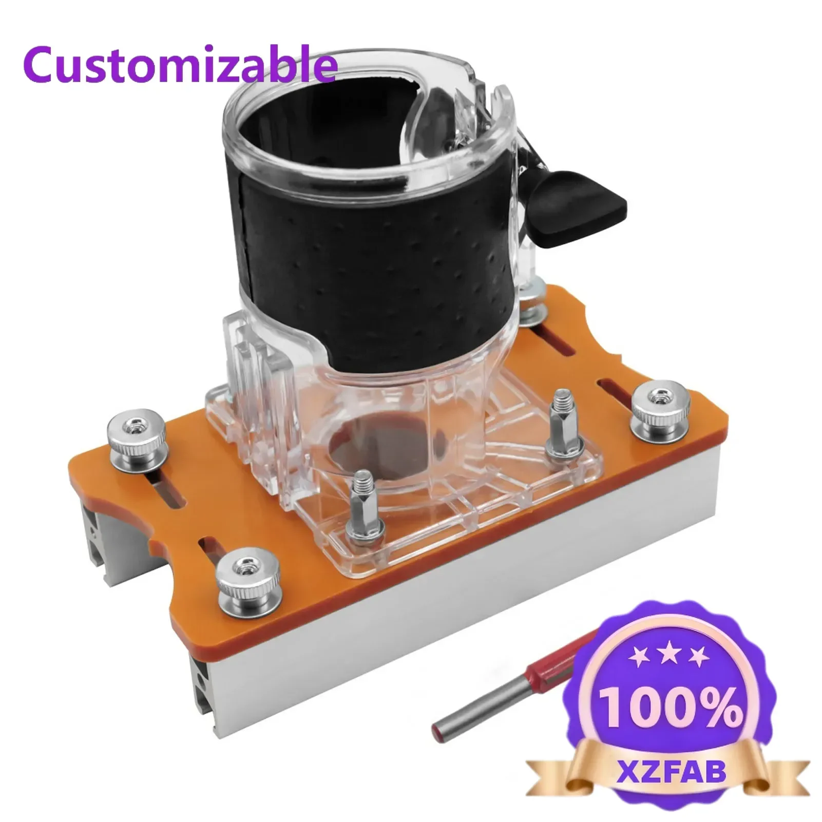 Factory Direct 2026 2 in 1 Wood Router Base Aluminum Alloy Wood Notcher Base Multifunctional Slotting Bracket