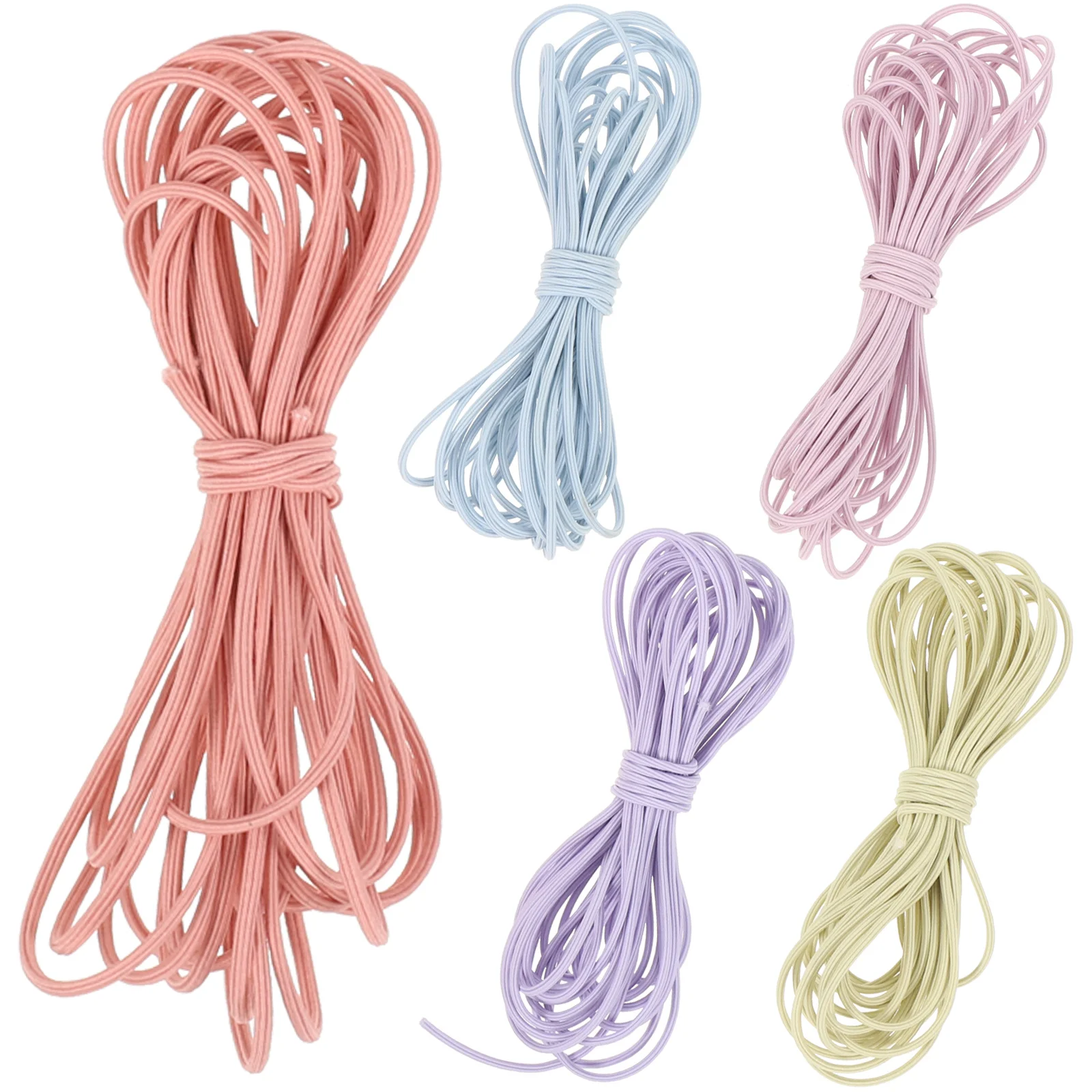 

5Pcs Stretchy Elastic Cord Durable Bracelet String Jewelry Making Cord DIY Hair Ties Beading Rope Stretchy String for Bracelets