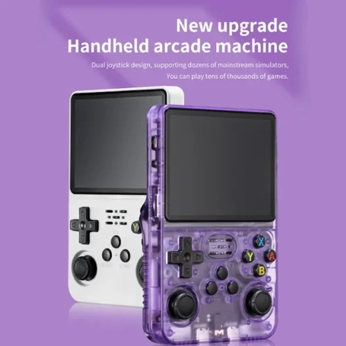Consola de videojuegos portátil Retro, sistema Linux, pantalla IPS de 3,5 pulgadas, R35s Pro, reproductor de vídeo portátil de bolsillo, juegos de 64GB